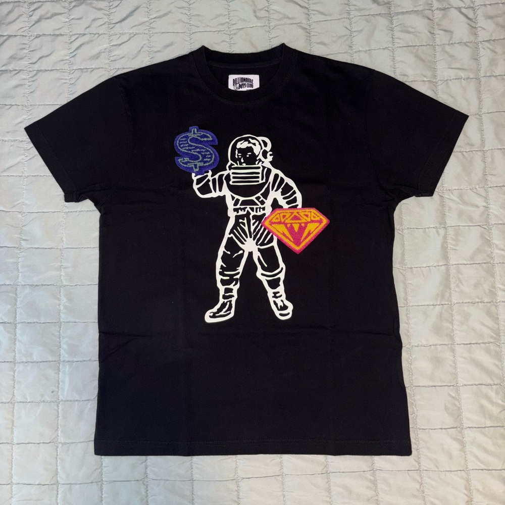 Billionaire Boys Club Astronaut Diamond Dollar Sign Patches Shirt Sz. Large